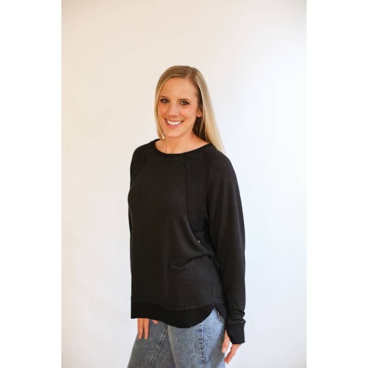 Movemama Apparel - Wholesale Nursing Top - Maternity - FINAL SALE - Free Flowing Long Sleeve Nursing Top7