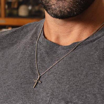 We Are All Smith - Wholesale Pendant/Charm Necklace - Stainless Steel Nail Cross Necklace for Men