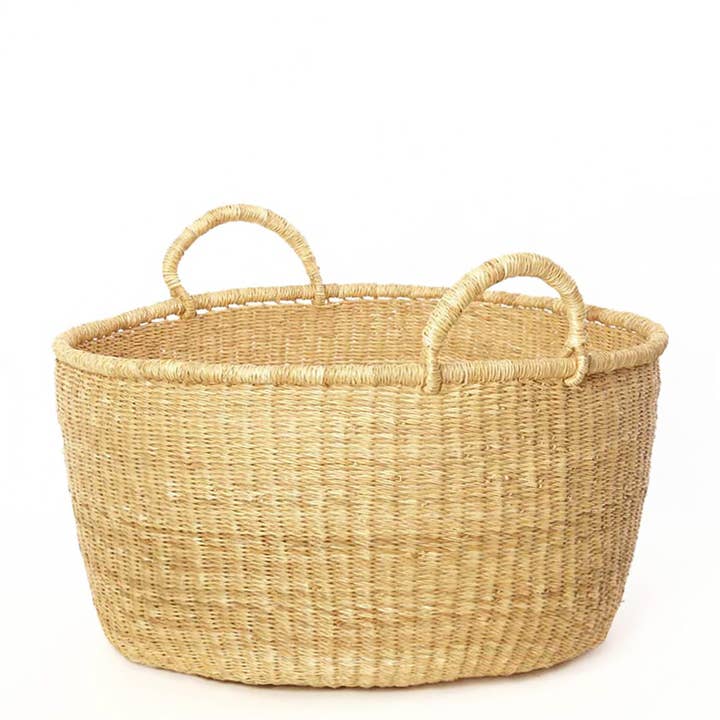 Swahili | AFRICAN MODERN - Wholesale Basket - 3 Natural Woven Grass Baskets - With Sturdy Handles4