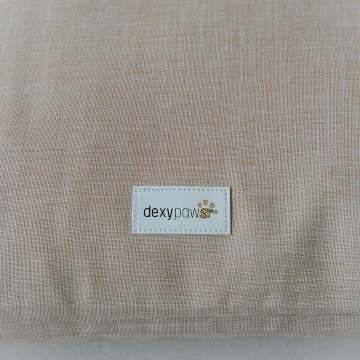 dexypaws - Wholesale Pet Bed - Dog - Stonewashed Linen Dog Bed, Neutral Color