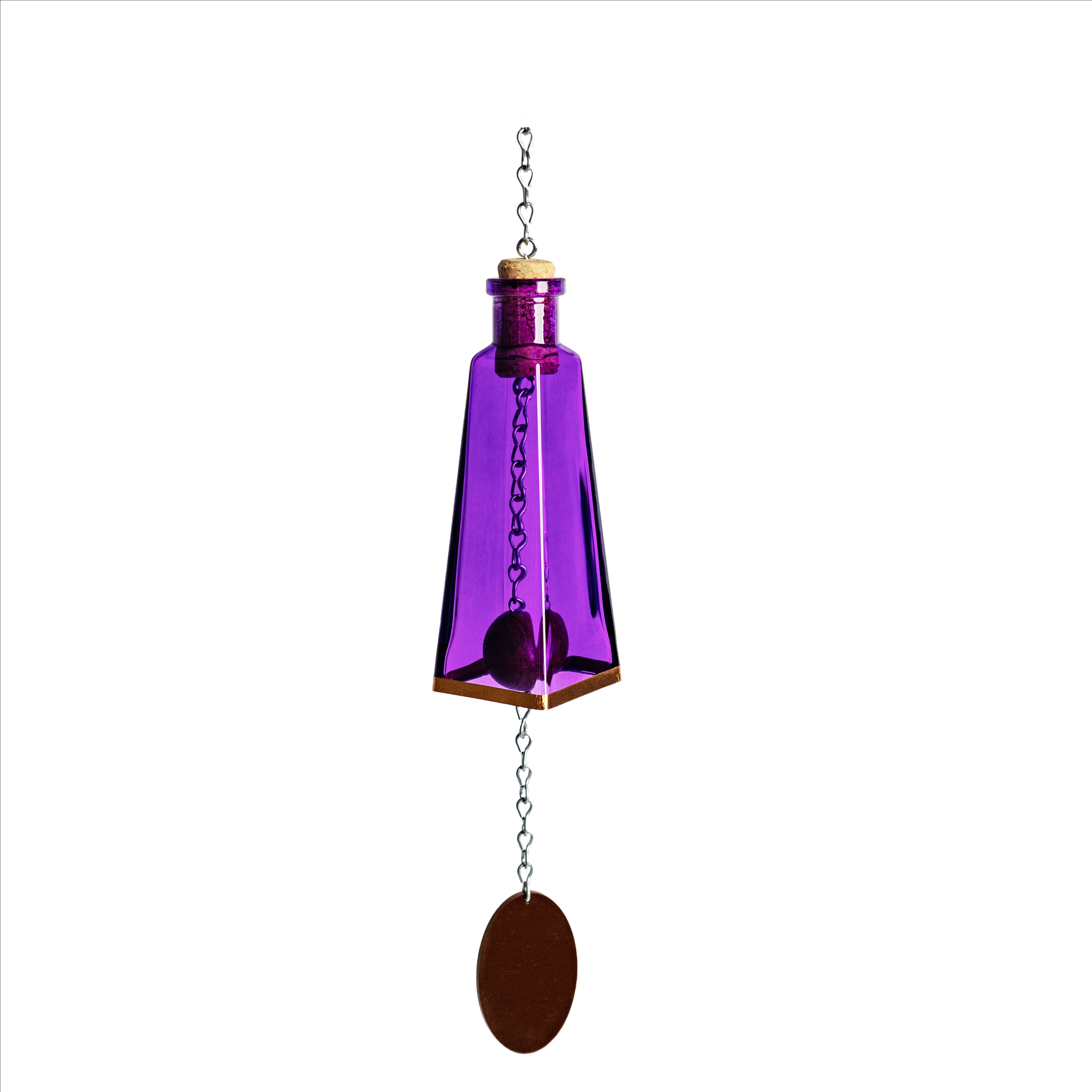Blue Ridge Mountain Gifts - Wholesale Wind Chime - Glass Wind Chimes Made From Pyramid Shaped Bottles11