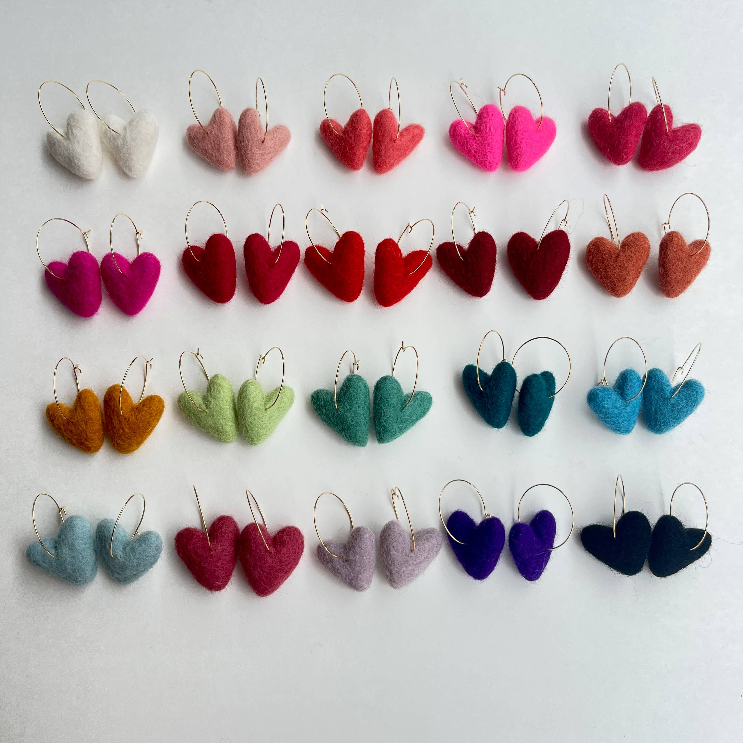 Honey Loom Designs – wholesale Dangle earrings – Heart Felt Valentine's Day Hoop Earring3