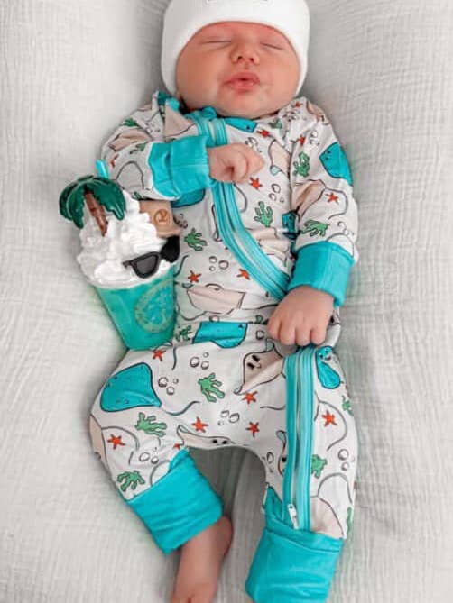 Resting Rays Stingray Kids PJ Zipper for wholesale by Tuck & Char Co.