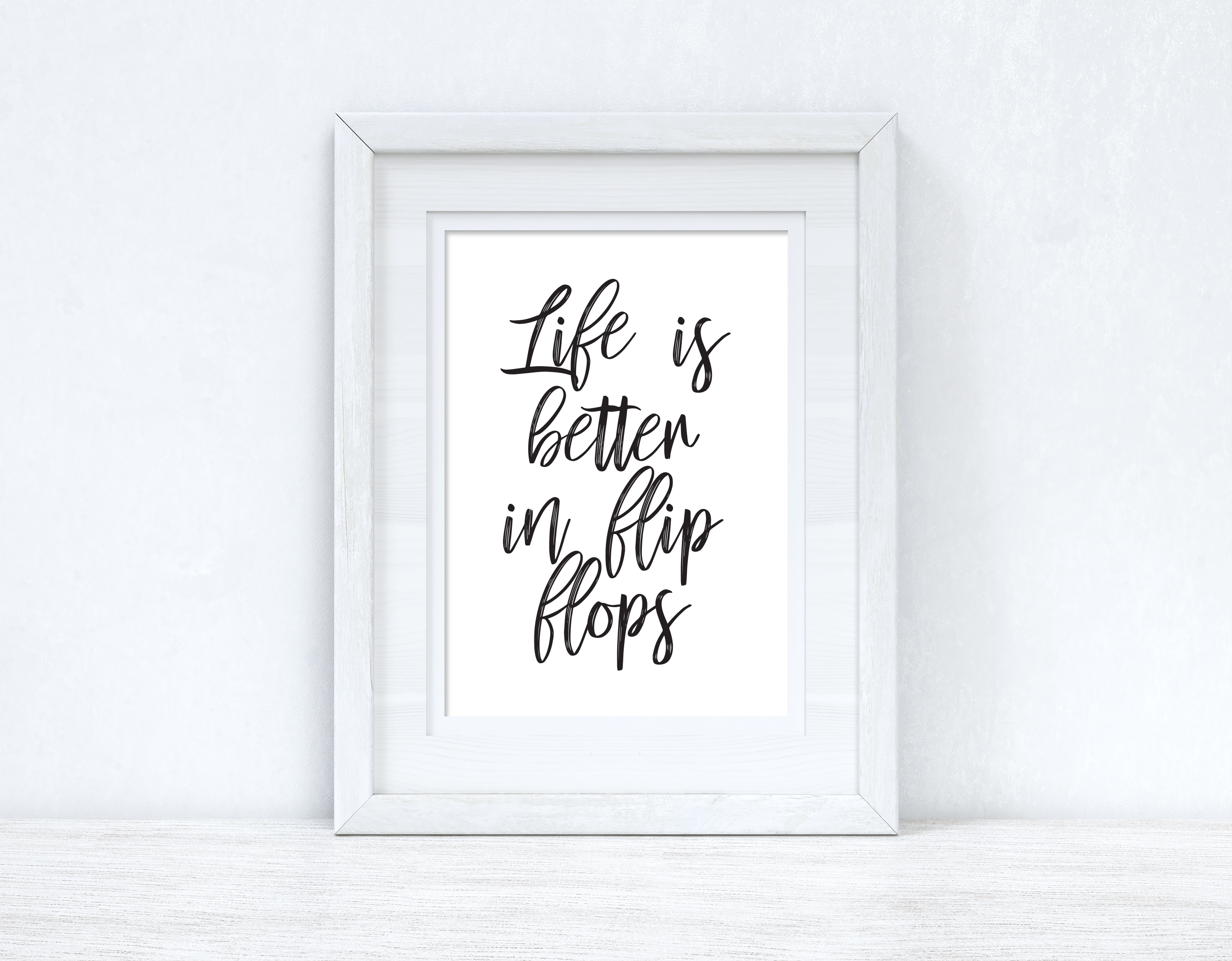 WinsterCreations™ – wholesale Art print – Life Is Better In Flip Flops Summer Seasonal Wall Home Decor Print1