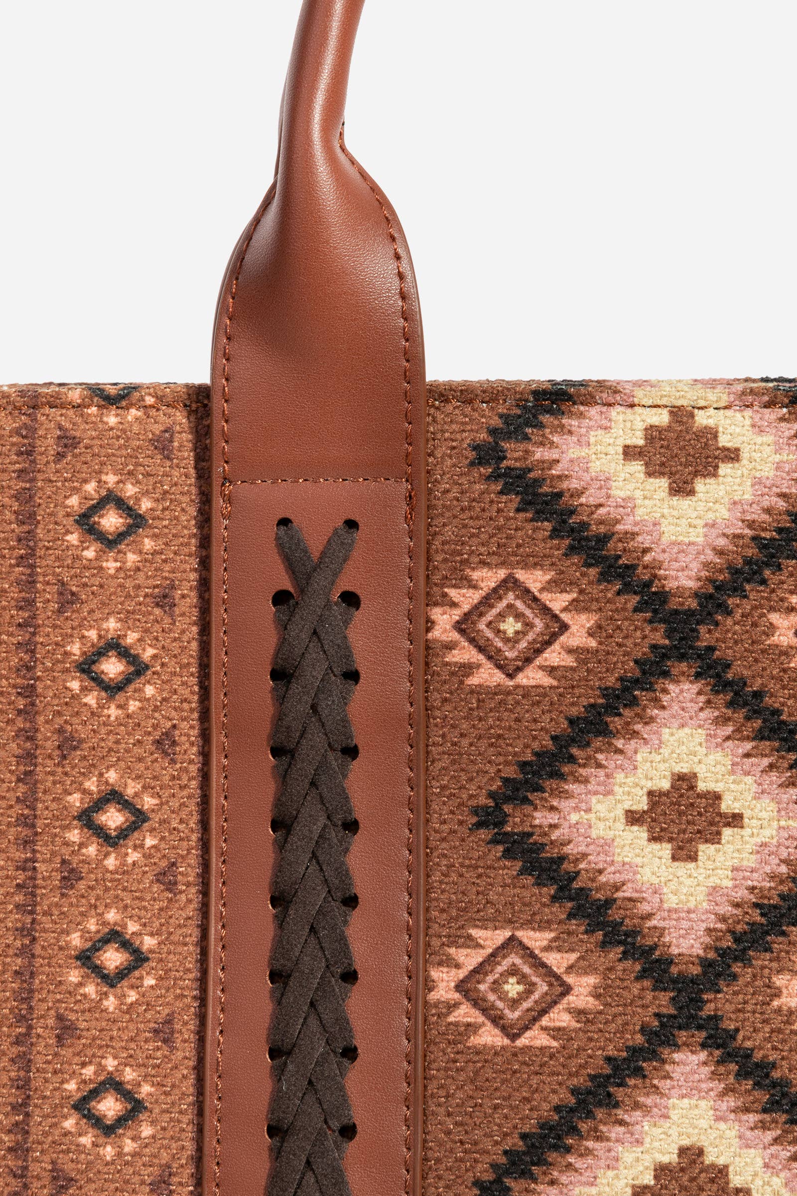 Collections by Fame Accessories – Sacola - Mulher por atacado – Bolsa quadrada com padrão boho western7