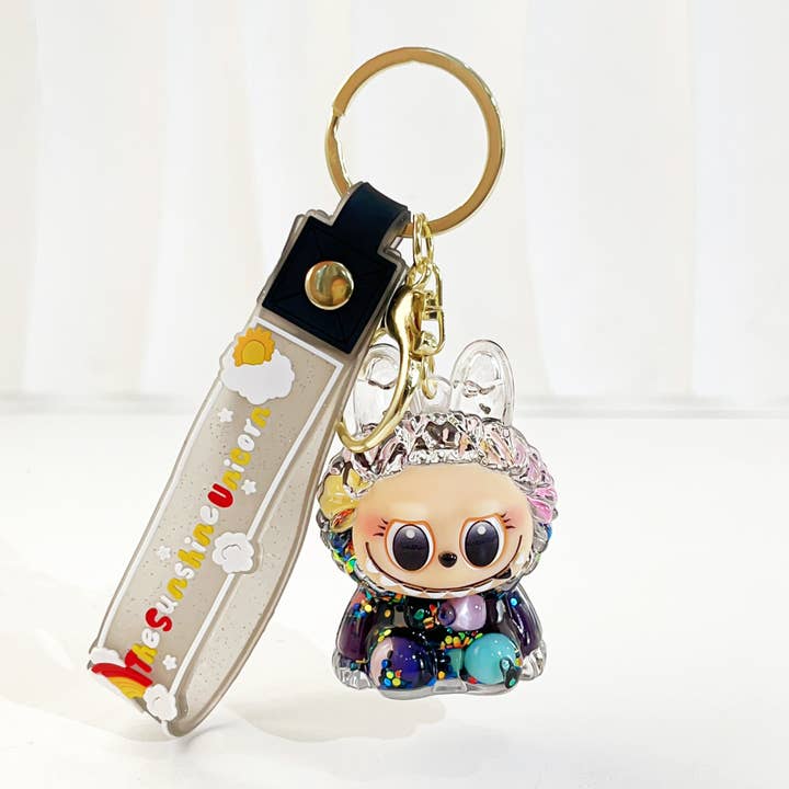 MKS America - Wholesale Keychain - Women's - Cute 3D Rabbit Keychain with Glitter and Wristlet Bag Charm15