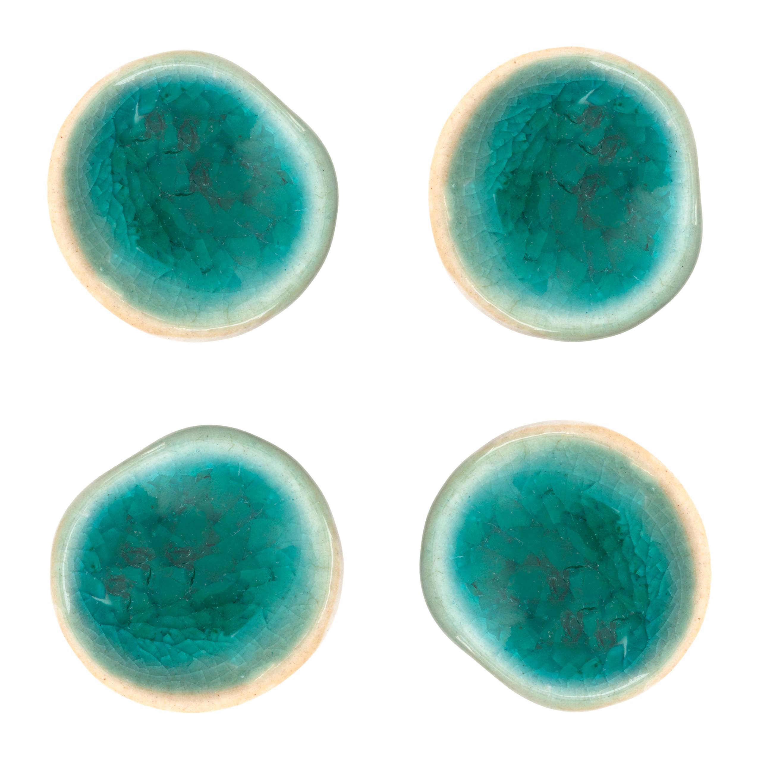 Aqua Ensemble de 4 boutons de tiroir Aqua Ceramic Aqua en vente sur Faire2