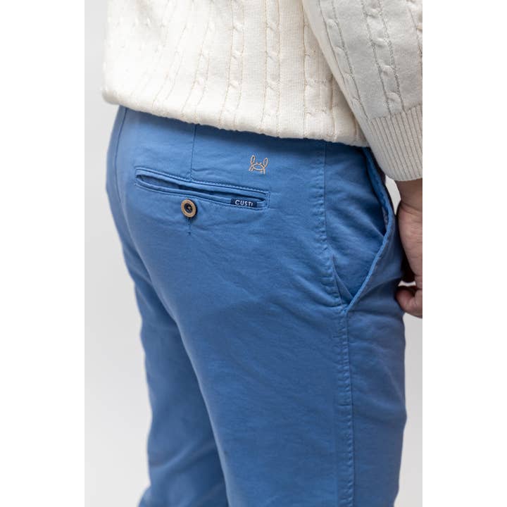 Pantalon Chino Élastique Bleu Azafata | Jesulín pour la vente par Custi Mikelo: Men's Clothing & Christmas Gifts