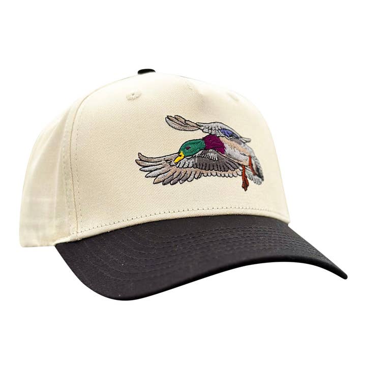 Cream/Black Mallard Trucker for wholesale by Embry Outdoors