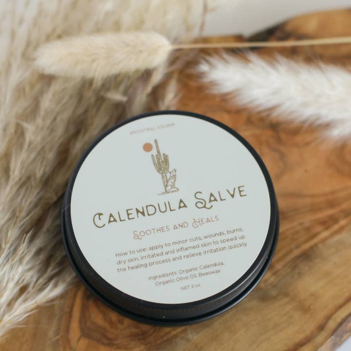 Organic Calendula Salve for wholesale by Ancestral Solskin