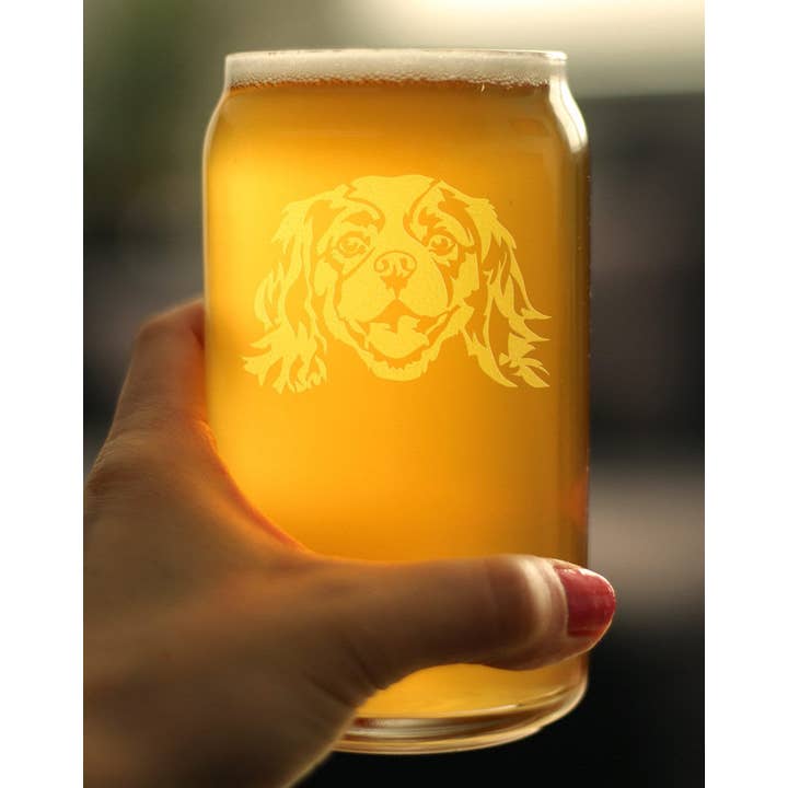 bevvee - Vente Verre/chope à bière - Canette de bière Cavalier King Charles Spaniel, cadeau en verre pour chien3