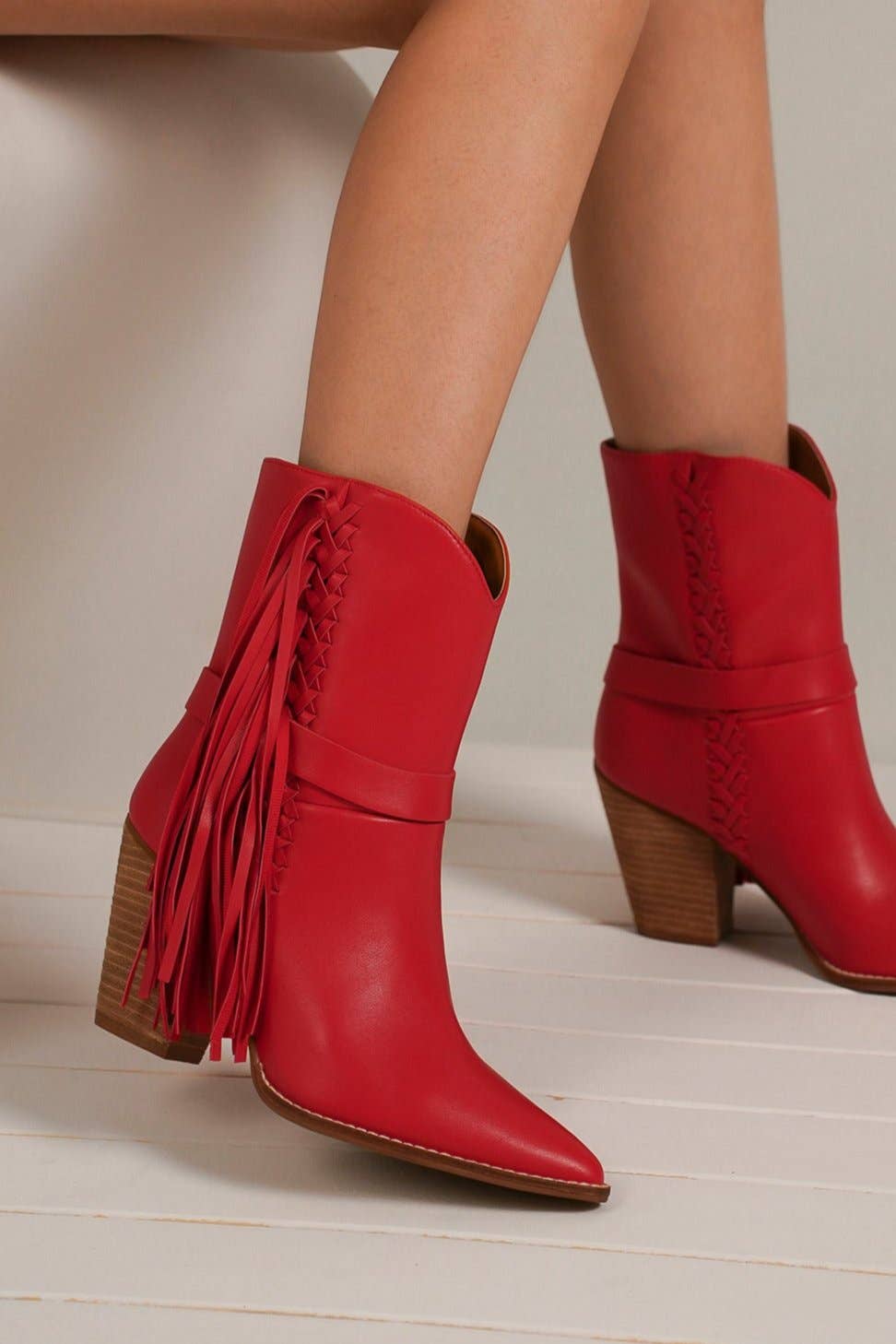 BEAST FASHION - Wholesale Cowboy Boots - Women's - AUTUMN-16 Fringe Detail Western Boot6