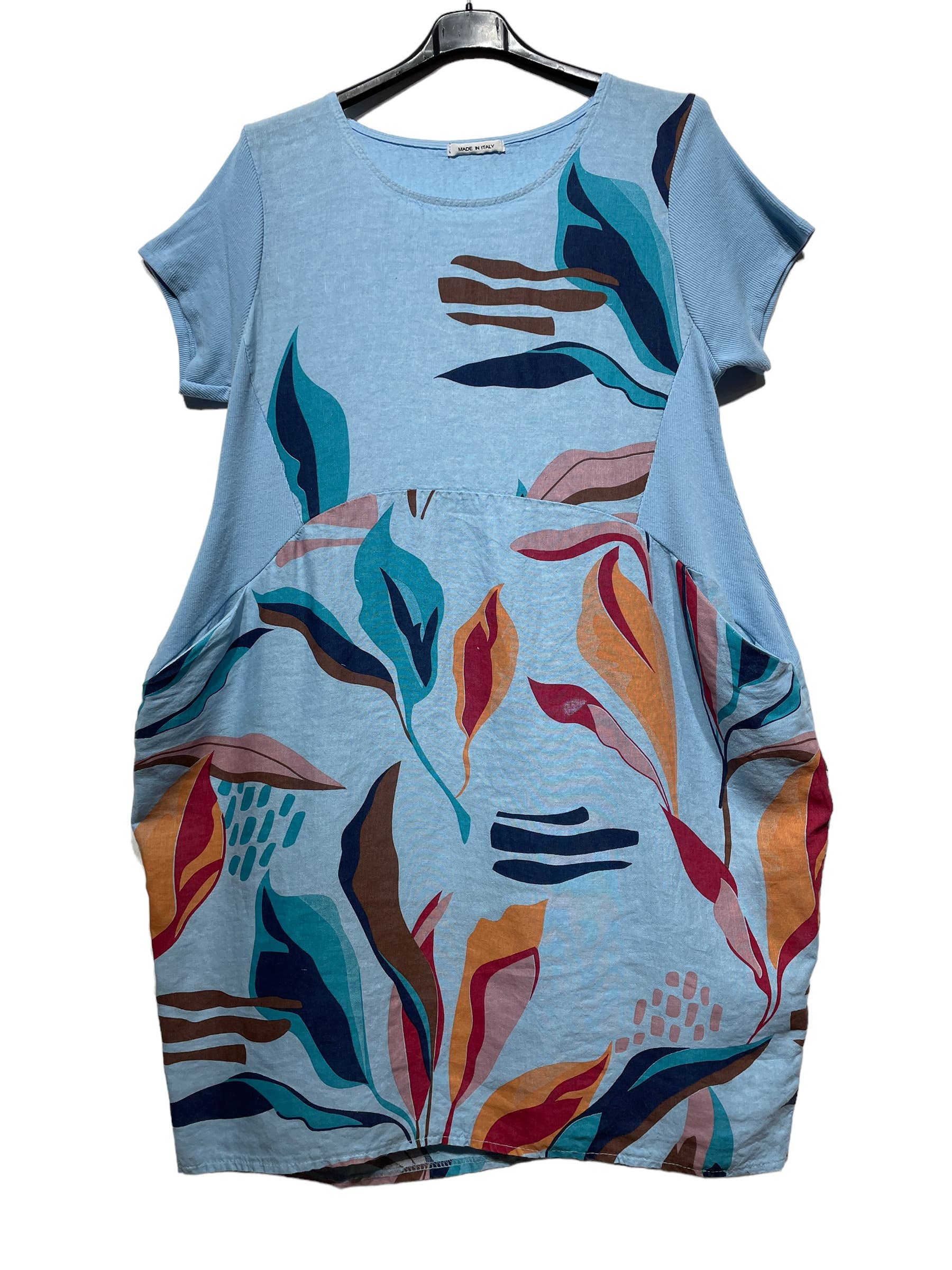 LINEN & COTTON HOUSE – Großhandel Tunika – Damen – TUNIKA AUS LEINEN 3533 BLUMEN14