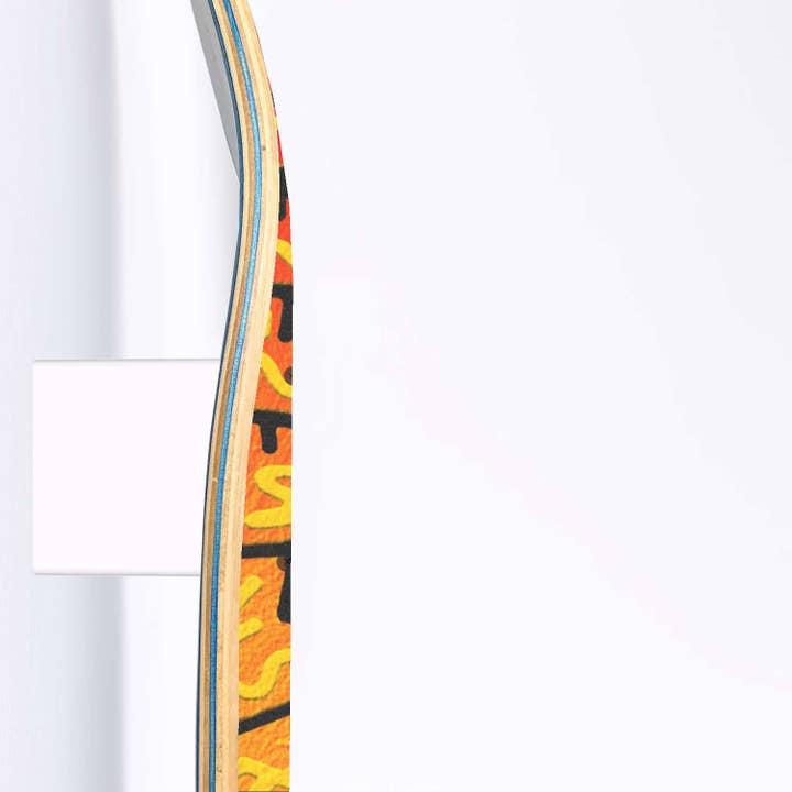 Keith Haring Skateboard Wall Art Medusa Print Pro-Grade Maple Wood Wall Hanging Large Home Decor for wholesale by SkateboardArtsy