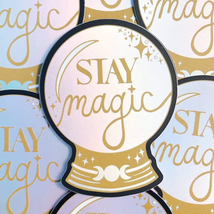 Stay Magic Holographic Sticker for wholesale by Mother of the Moon