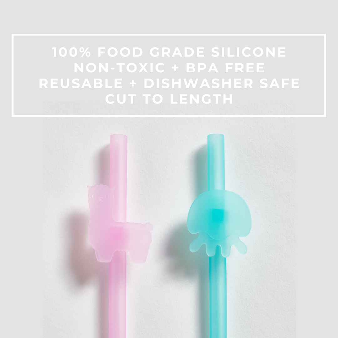 Amalka + Albert - Wholesale Drinking Straw - Animal Friend Straws - Jelly and Llama 2 Pack1