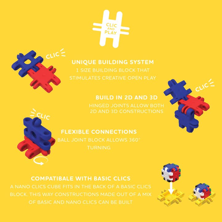 CLICS NV - Wholesale Building Set - Kids - Nano Clics - Transport Builders - 250pcs1