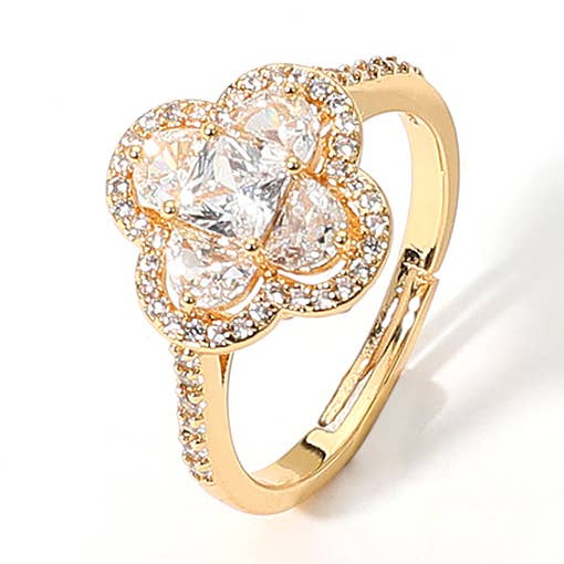 Quatrefoil Stone Pointed Adjustable Ring and other Purchase Wholesale adjustable ring. Free Returns & Net 60 Terms on Faire trending on Faire.