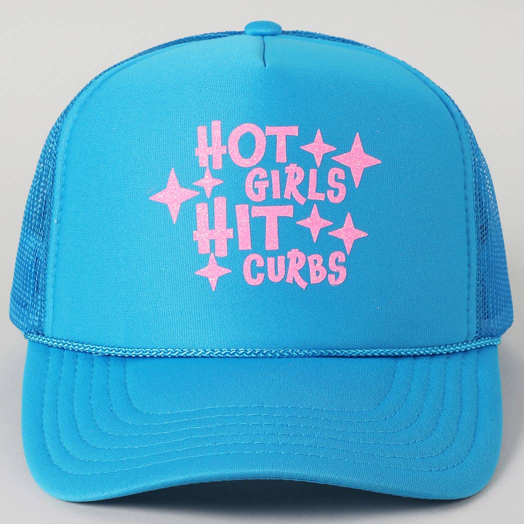 Fashion City - Wholesale Truckerpet - Dames - Heet Meiden Raken Stoepranden Glitter Logo Schuim Trucker Pet6