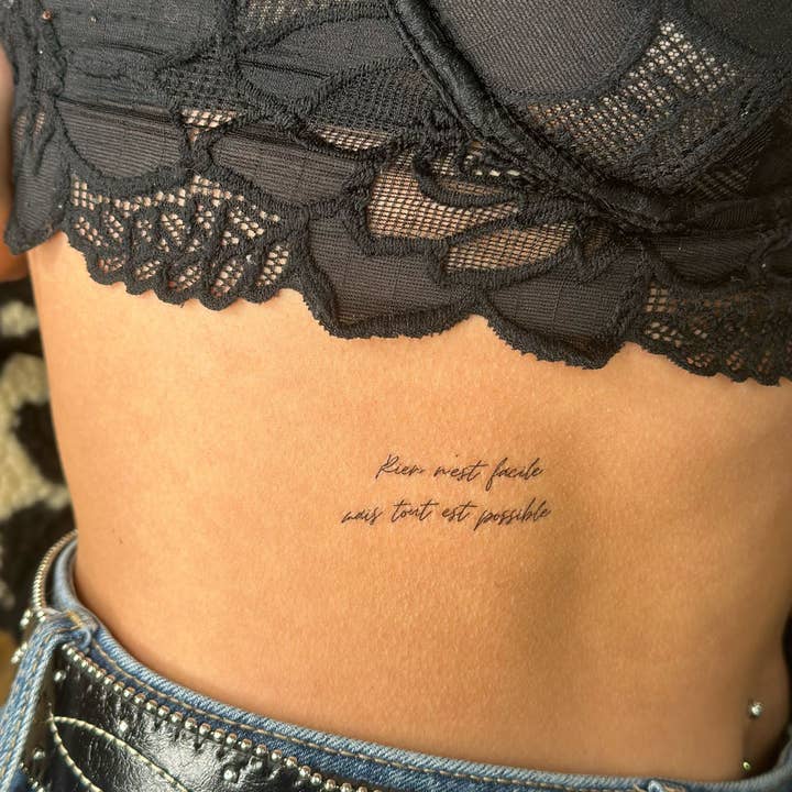 Sioou - Wholesale Temporary Tattoo - Nothing is easy but everything is possible x5