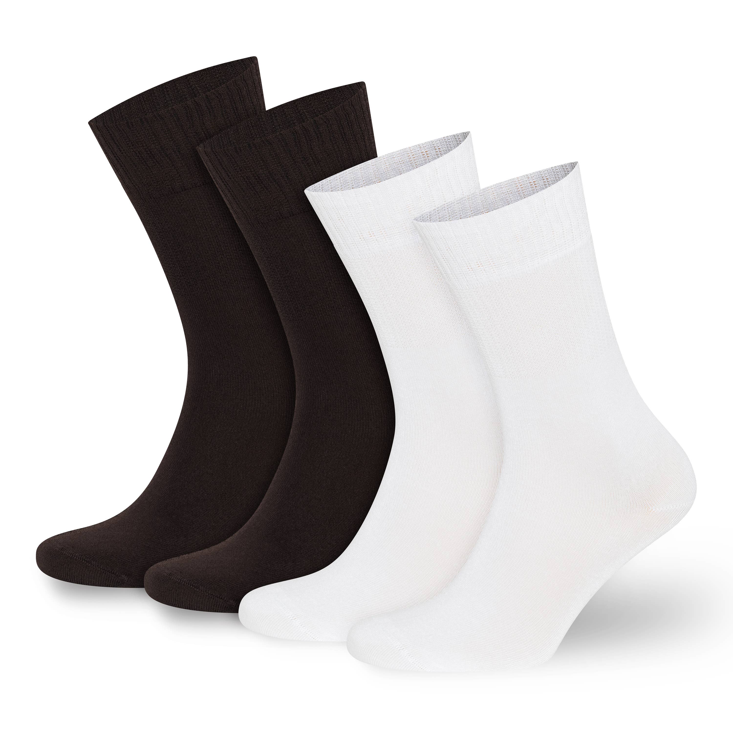 Bambooven - Wholesale Socks - Unisex - Men & Women Bamboo Diabetic Crew Socks 4-Pack 17