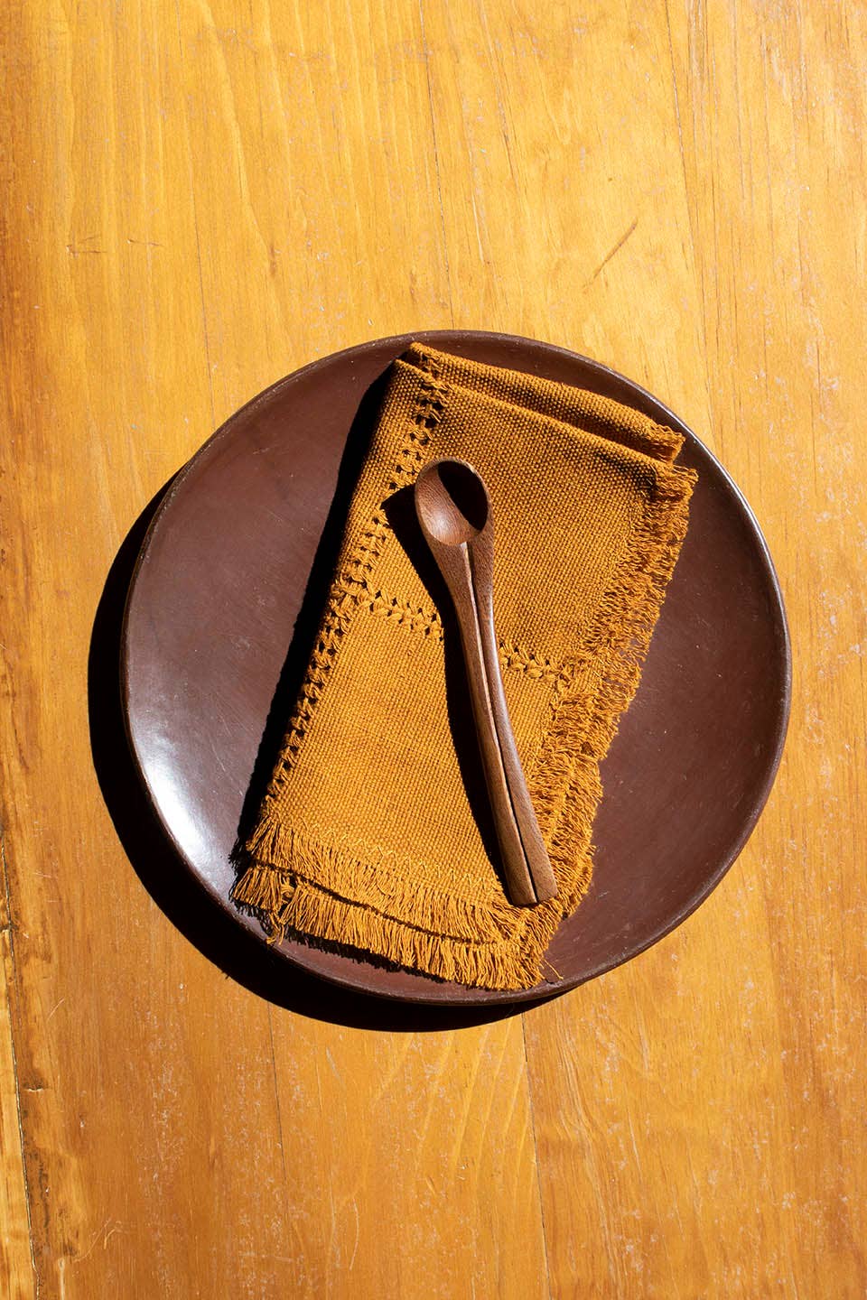 P.I.Project America - Wholesale Dinner & Cloth Napkin - Serviettes en coton tissées à la main - Ocre5