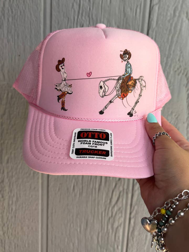 Death to me Tucker hat for wholesale by CraftsbysummerlynnLLC