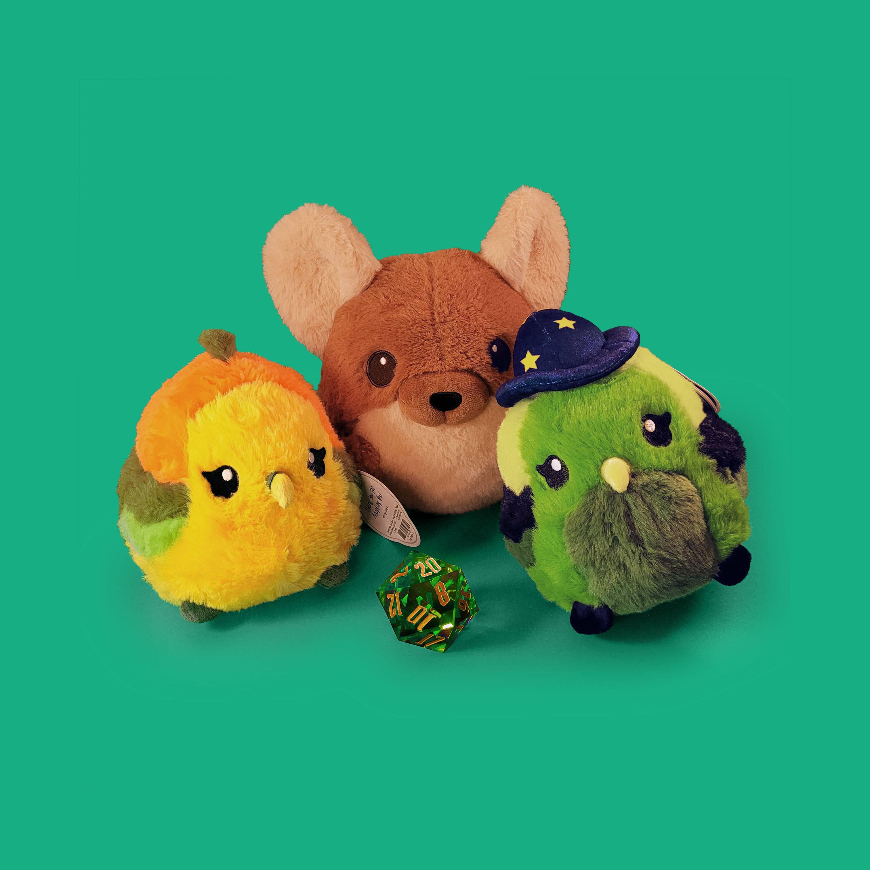 Borbs – wholesale Stuffed/plush toy – Kids & baby – Witch Borb | 7" Green Bird Stuffed Animal2