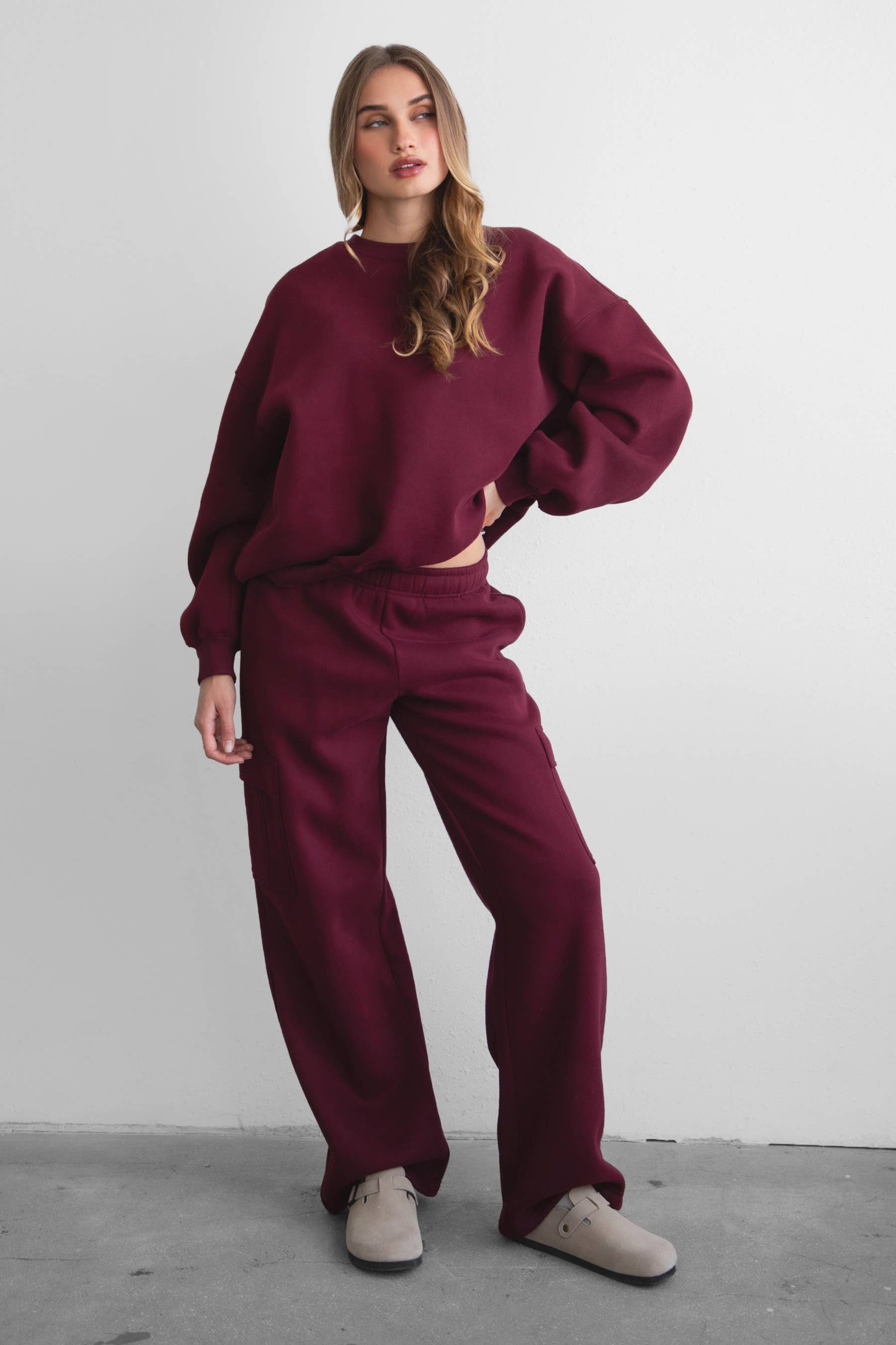 TICTOC - Venta al por mayor Pantalones - Mujer - Pantalones Cargo de Forro Polar Esencial HANA de Tiro Medio15