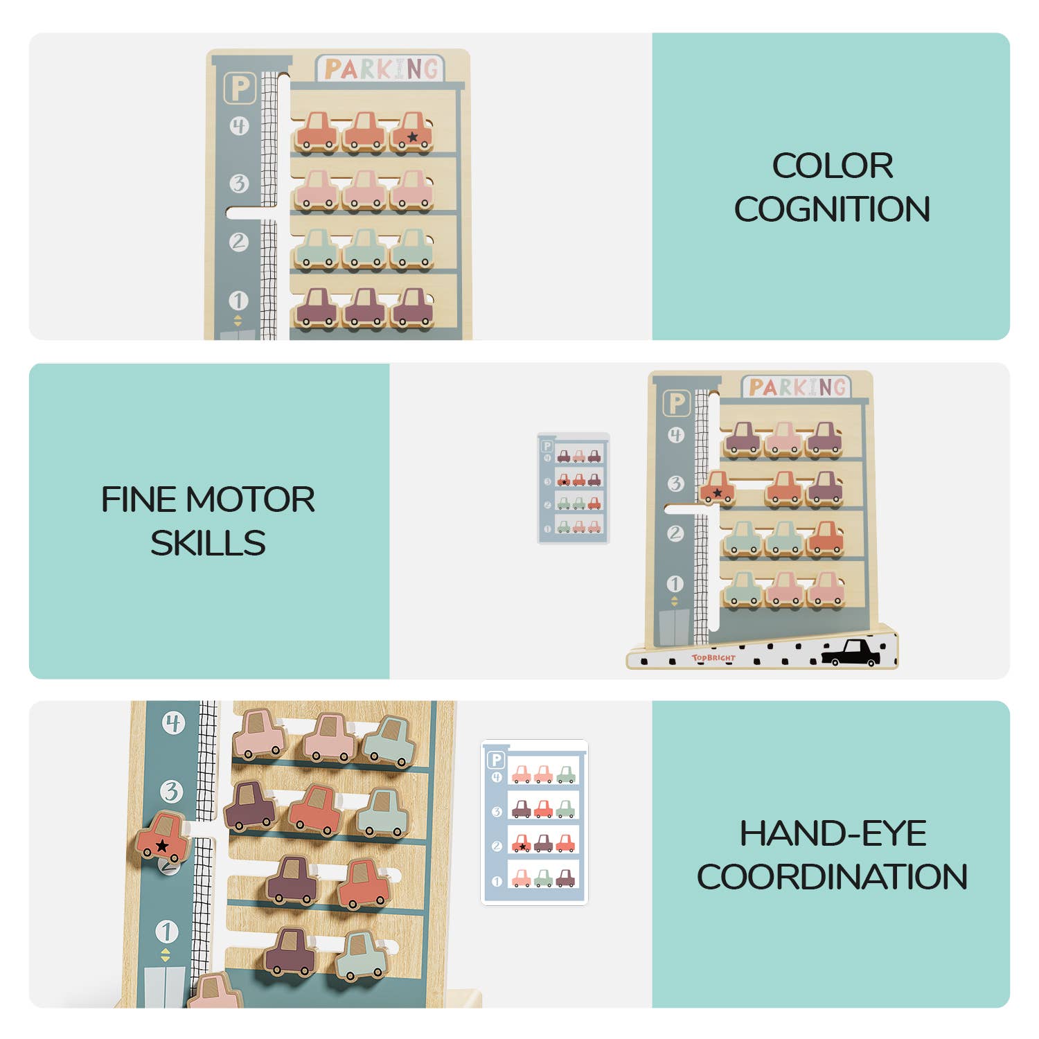 TOPBRIGHT GmbH - Wholesale Toy Set - Kids - Parking Challenge - Montessori2
