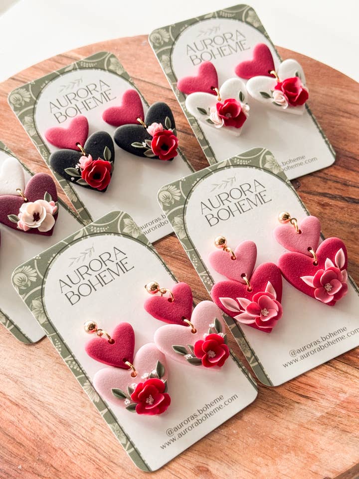 Valentins blomsterhjerter for engroshandel hos Aurora Boheme