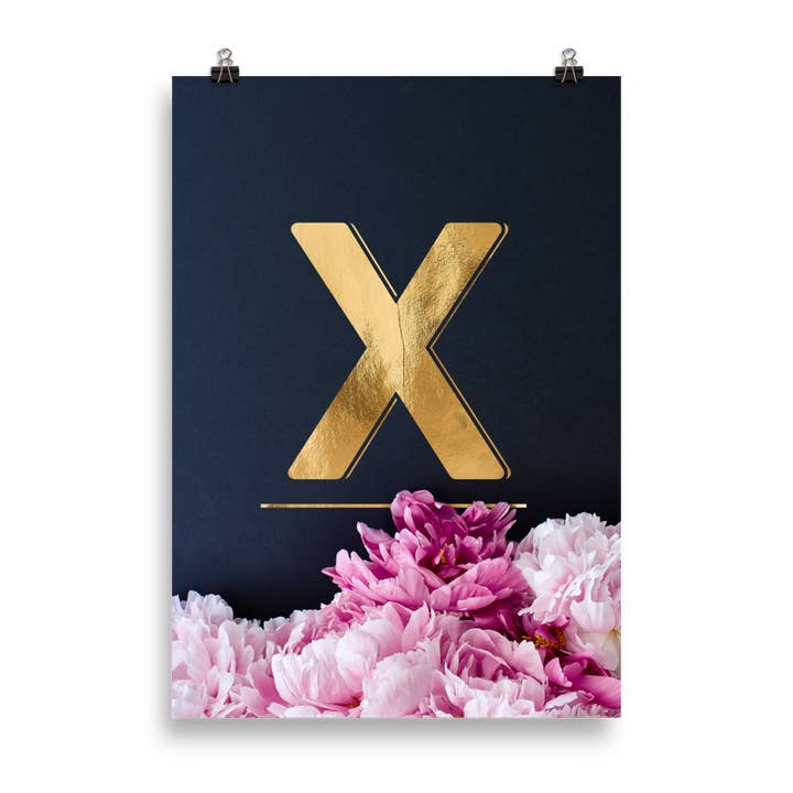Peonies ABC | Letter X for wholesale by HEARTMADE Prints