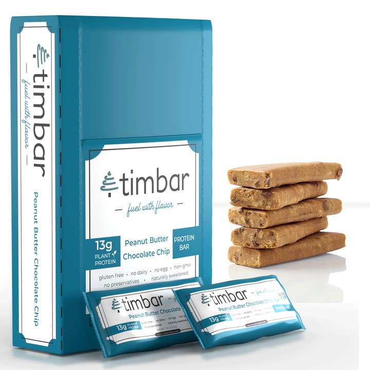 timbar – wholesale Snack bar – Peanut Butter Chocolate Chip Protein Bar (12 bars)