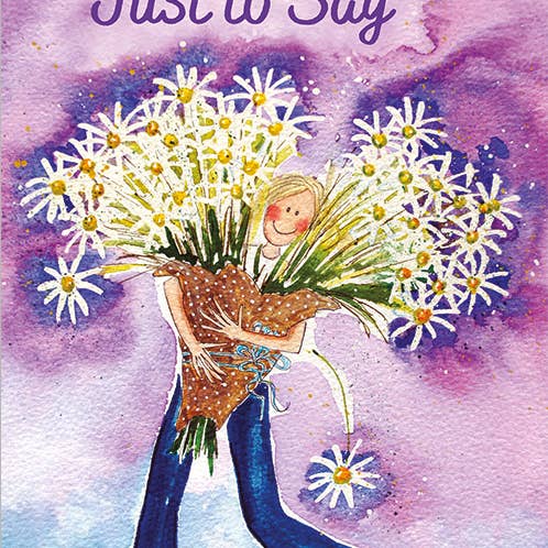Just to Say Greeting Card for wholesale by Lilac Tree Designs