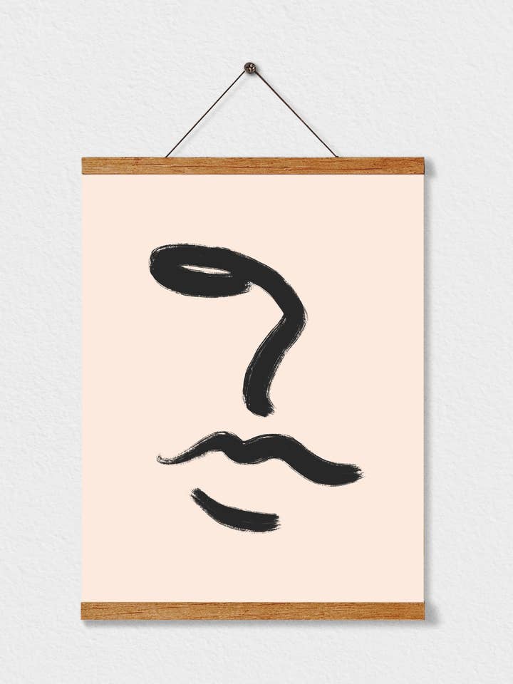 Ansigtslinje kunsttryk for engroshandel hos Illustrations Its Funny Howww Inc