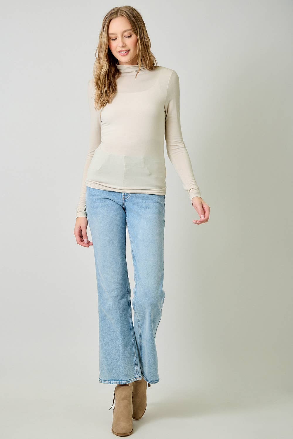 Mystree – wholesale Stickad topp - Dam – 61274 Nödvändig Mock Neck Topp33