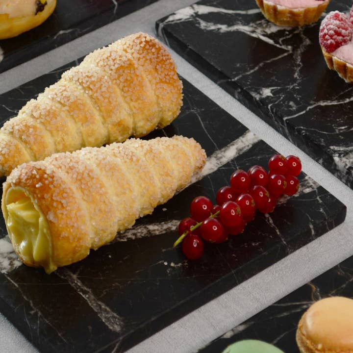 Kiwano Concept - Wholesale Platter - BLACK MARBLE SQUARE PLATTER3