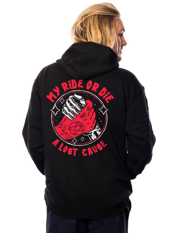 Black Ride Or Die Hoodie for wholesale on Faire2