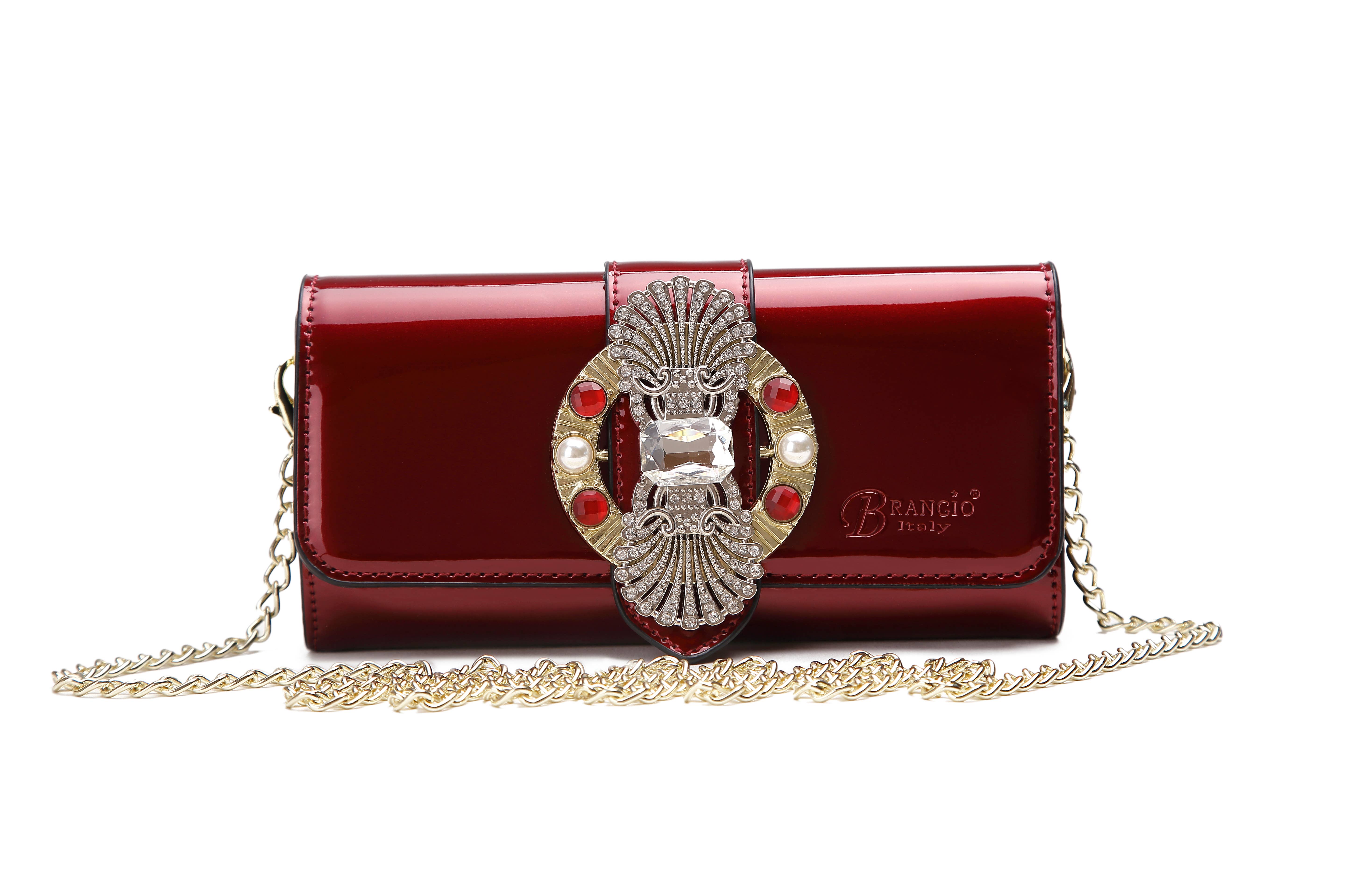 Brangio (Italy) Company Inc. - Vente Pochette – femme - Brangio Italie Pochette et Portefeuille Élégants en Cuir Verni1