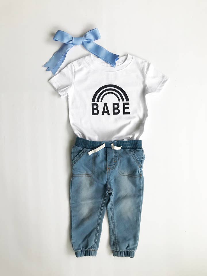 Rainbow Babe Tee / Kids T-Shirt / Baby T-Shirt / Short Sleeve Graphic Shirt for wholesale by Jax & Torr