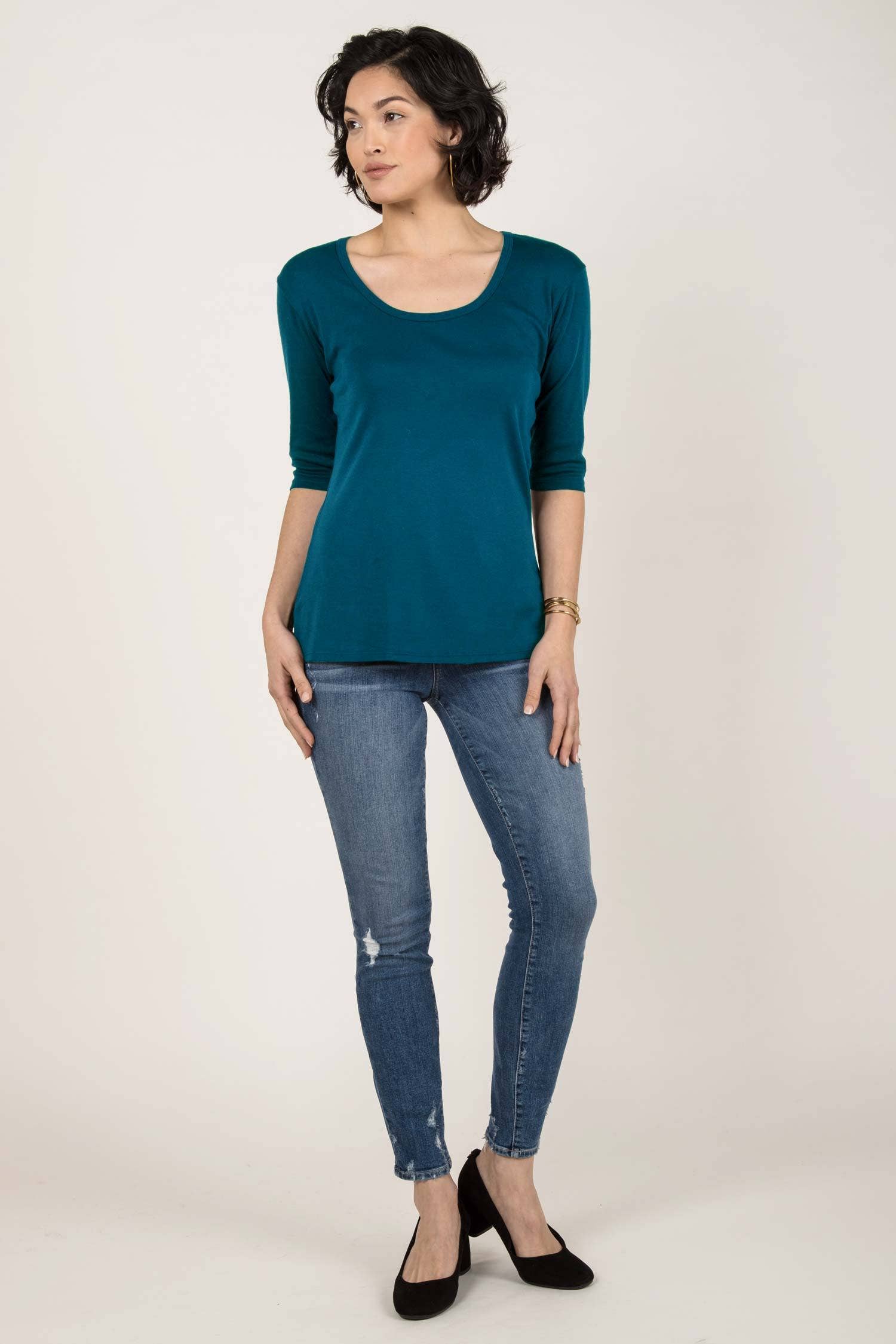 INDIGENOUS Impact Fashion – wholesale T-shirt (utan tryck) – Dam – VÄSENTLIG SCOOP TEE6