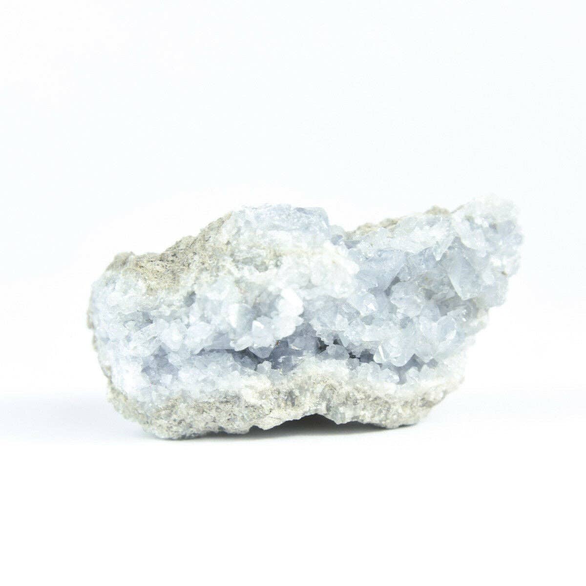 Tree of Life Gems - Wholesale Spiritual Stone/Crystal - Madagascar Celestite Crystal druzy cluster sky Blue Geode Mineral 7.6oz0
