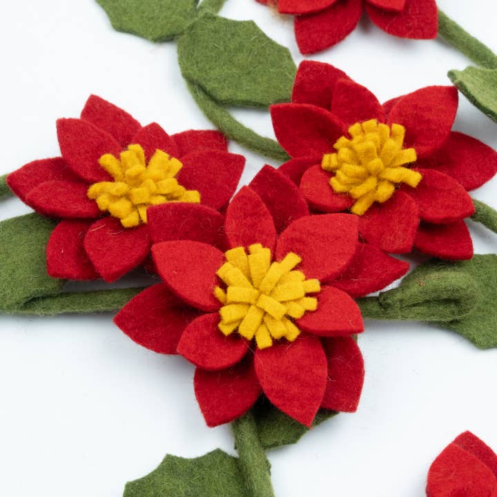The Winding Road - Wholesale Bunting/Garland - Garland - Poinsettia Red1
