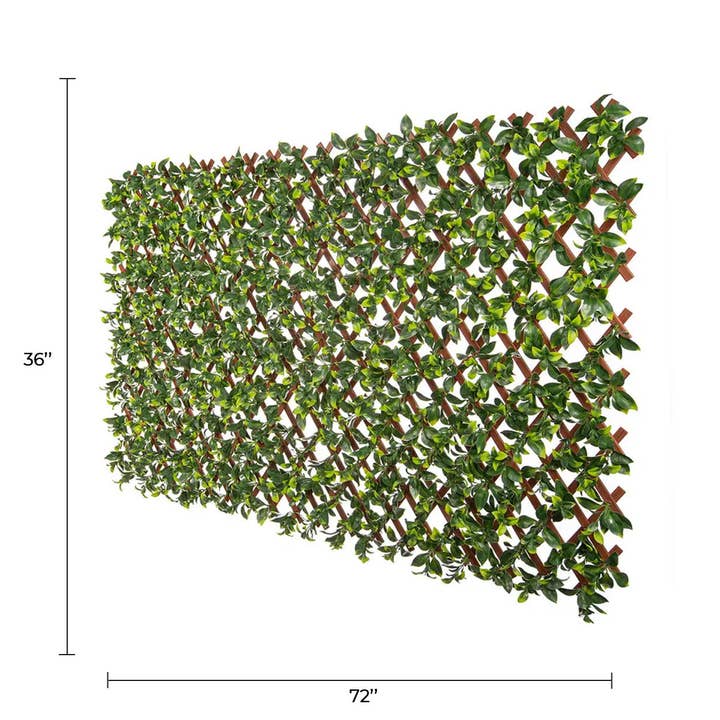 Designer Plants - Wholesale Trellis - Expandable Faux Jasmine Trellis Privacy Fence (Variable Size) UV Resistant 72" x 36"