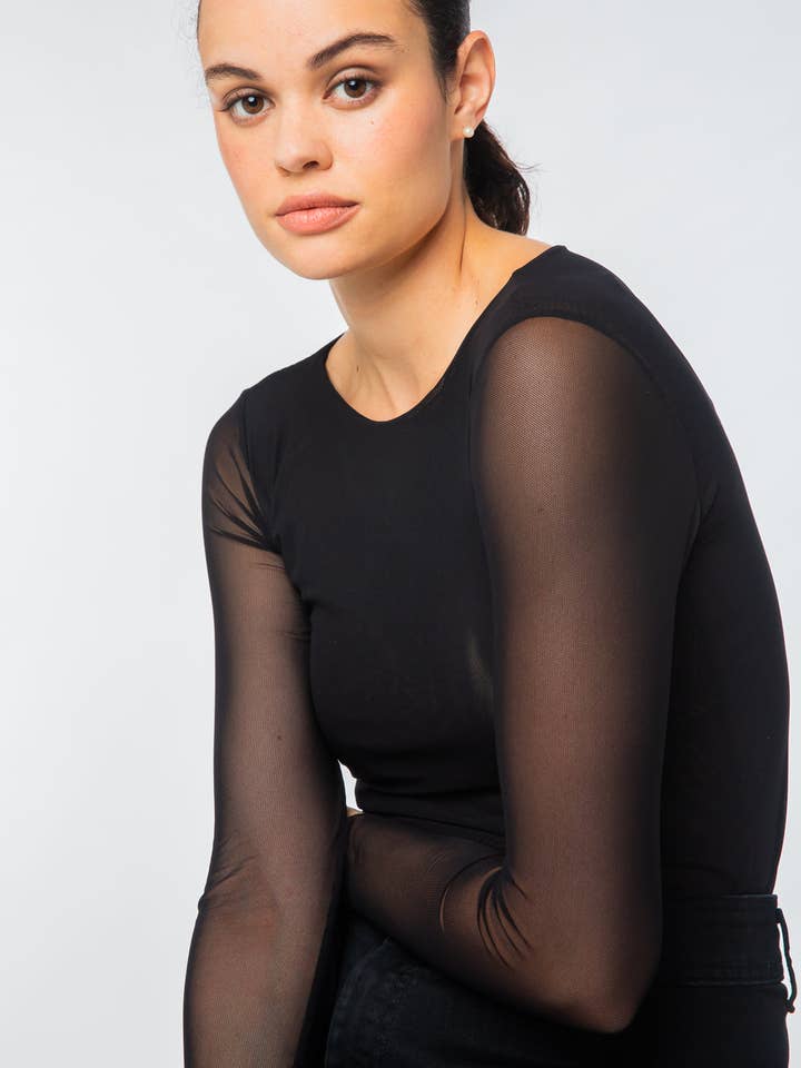 AMB Designs - Vente Chemisier – femme - Haut double transparent uni Florence