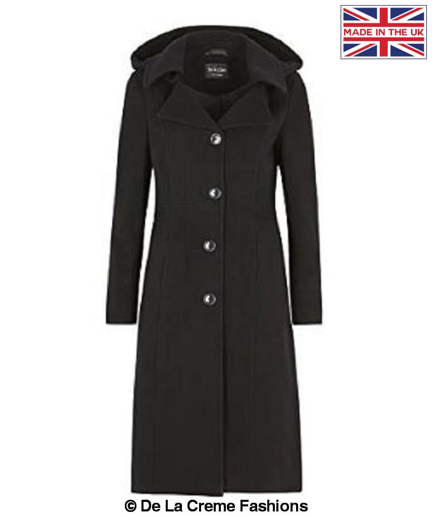 De La Creme Fashions – wholesale Coat – Women’s – Beatrice Wool And Cashmere Hooded Mid Length Coat0