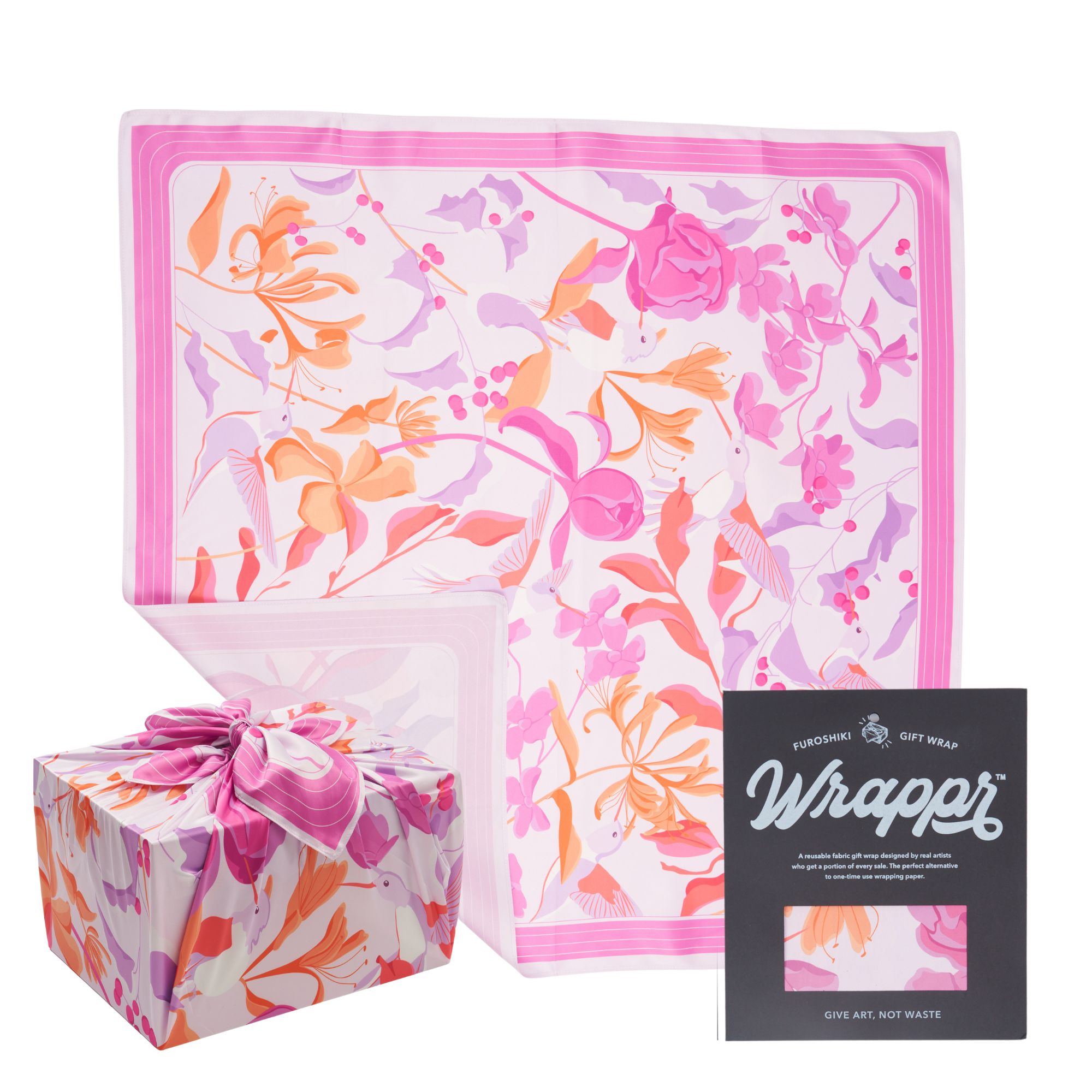 WRAPPR Gift Wrap - Wholesale Flat Wrap - Furoshiki Gift Wrap by Danni Ha | 35", Recycled Polyester27