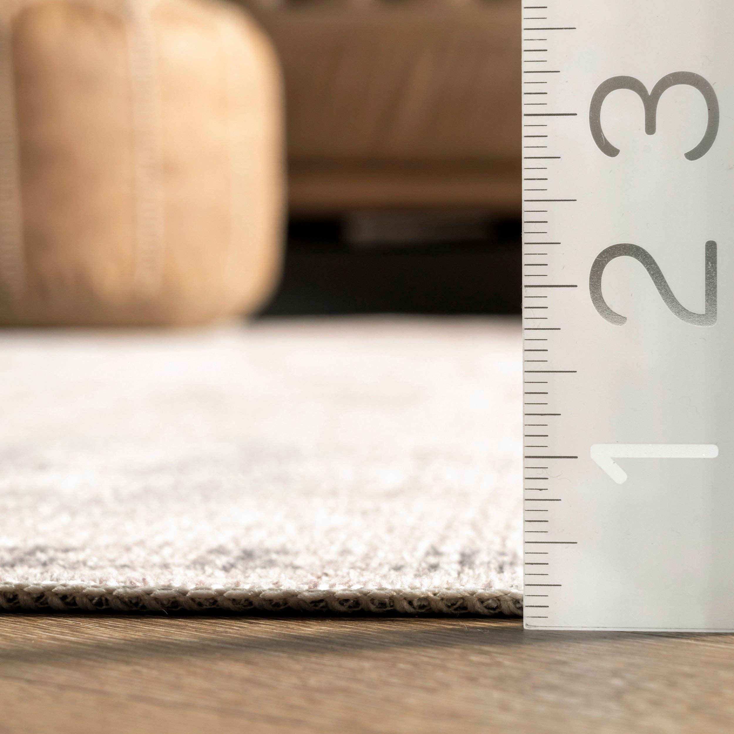 Beige Krystin Distressed Machine Washable Area Rug for wholesale on Faire1