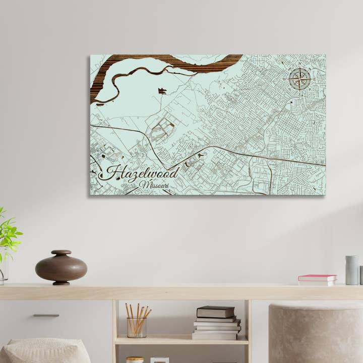 Missouri: Hazelwood Street Vis kort for engroshandel hos Fire & Pine