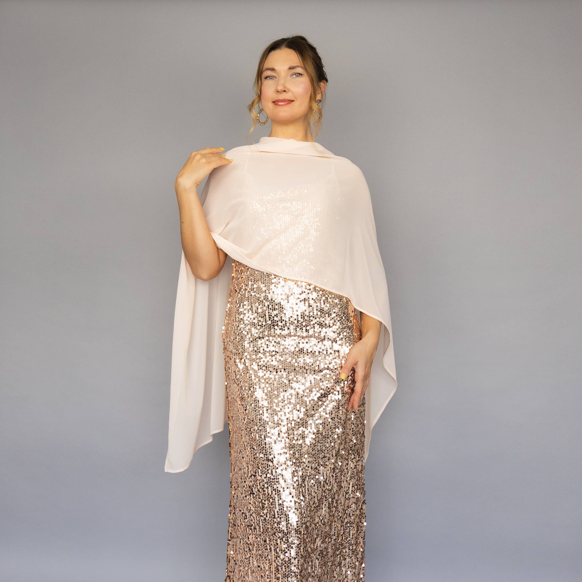 BridalSpain - Venta al por mayor Capa corta- Mujer - Capa Transparente Estilo Griego en Color Vino para Damas de Honor22